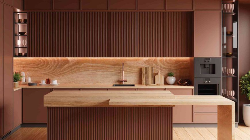 cuisine en bois de luxe