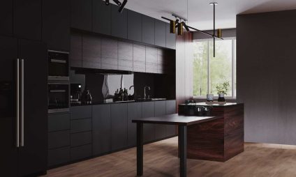 Cuisine de luxe toute noir